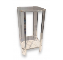 Sellette carrée en plexiglas par David LANGE