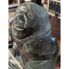 Statue Inuit pêcheur accroupi