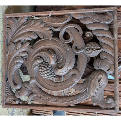Panneau Art Deco "Rosace aux raisins"