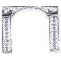 Voute en fer forgé décor oiseaux