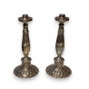 Paire de bougeoirs en argent