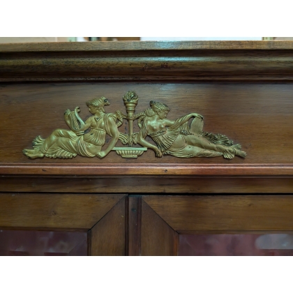 Empire-style display cabinet with columns