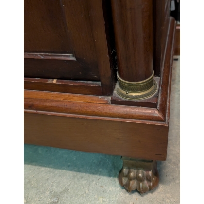 Empire-style display cabinet with columns
