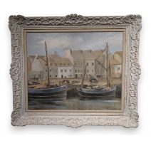 Tableau "Honfleur" signé L. WIDMER