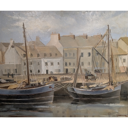 Tableau \"Honfleur\" signé L. WIDMER