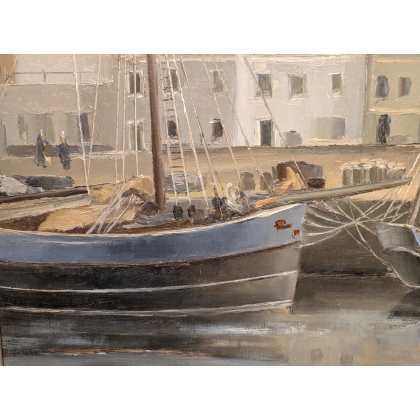 Tableau \"Honfleur\" signé L. WIDMER