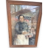 Aquarelle "Cuisinière" signé M. BEDOT-DIODATI