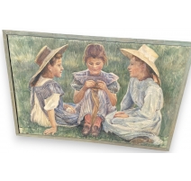 Aquarelle "Trois jeunes filles"