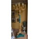 Paire de candelabres en bronze et malachite