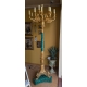 Paire de candelabres en bronze et malachite