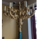 Paire de candelabres en bronze et malachite
