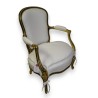 Louis XV-style lacquered cabriolet armchair by Moinat SA – Antiques and interior design