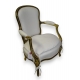 Fauteuil cabriolet style Louis XV laqué