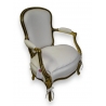 Fauteuil cabriolet style Louis XV laqué