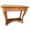 Pair of walnut side tables with lion’s paw legs