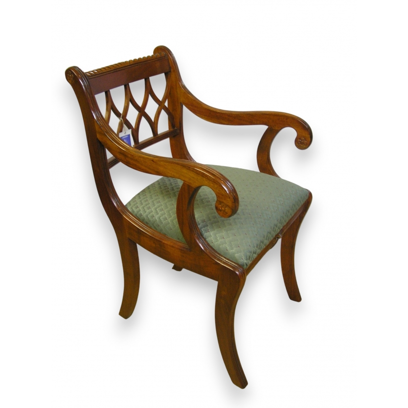 Regency-style upholstered armchair from Moinat SA – Antiques and home décor
