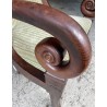 Suite de 4 fauteuils à crosse en acajou