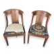 Paire de chaises gondoles en acajou