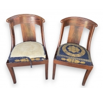 Paire de chaises gondoles en acajou