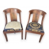 Paire de chaises gondoles en acajou