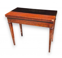 Table à jeux rectangulaire Directoire en acajou