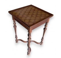 Table d'appoint carrée Louis XIII