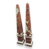 Pair of red marble obelisks by  Moinat SA  - Antiques and home décor