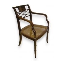 Fauteuil anglais en acajou