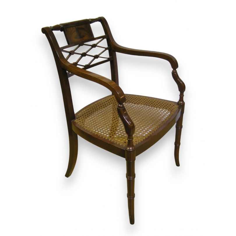 Fauteuil anglais en acajou