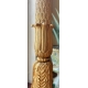 Paire de candelabres en bronze et malachite