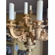 Paire de candelabres en bronze et malachite