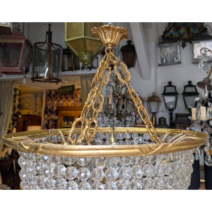 Suspension en bronze à cristaux