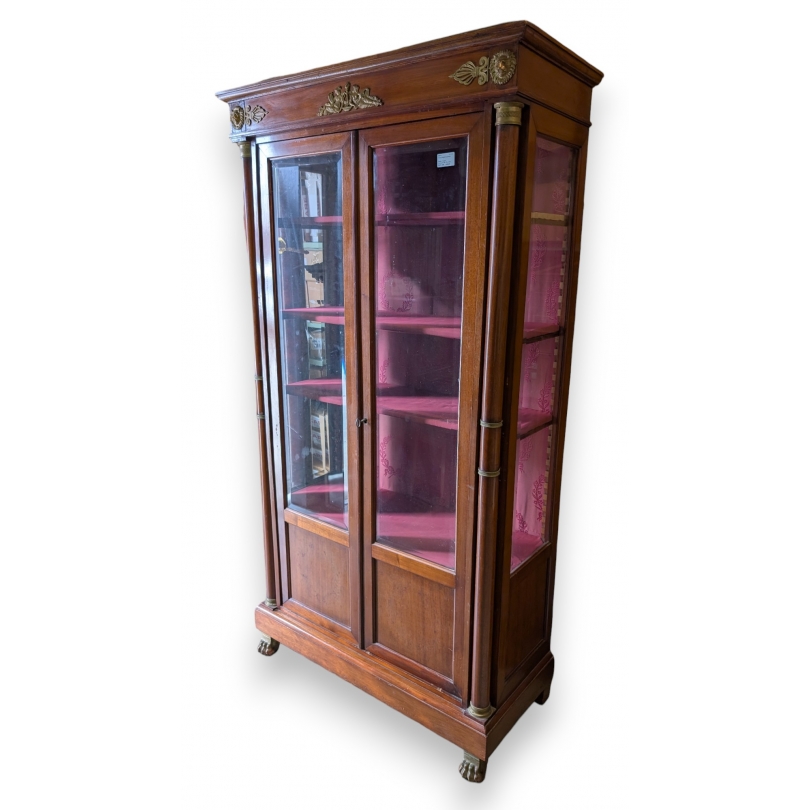 Empire-style display cabinet with columns