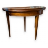 Table à jeux demi-lune Directoire en cerisier