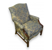 Fauteuil anglais en acajou, à coussin