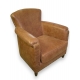 Fauteuil, modèle Helen, recouvert de cuir