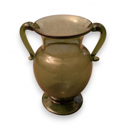 Vase avec anses en verre de Saint-Prex