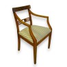 Yew wood armchair upholstered in fabric at  Moinat SA  - Antiques and home décor