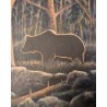 Tableau \"Ours au crépuscule\" signé GICÉ 25