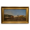 Painting "Team of oxen", signed PELLETIER.