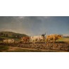 Paintings | Painting entitled ‘Oxen Team’, signed PELLETIER. Moinat SA  – Antiques and home décor