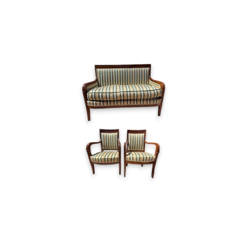 Salon Empire comprenant 1 canapé et 2 fauteuils