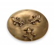 Coupelle ronde "Trois fleurs de lys", en bronze