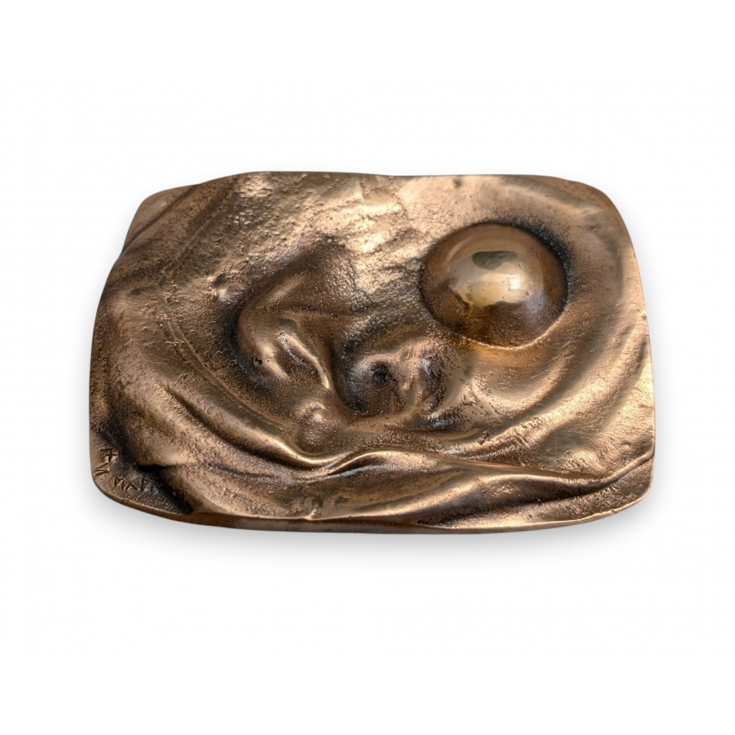 Plaque décorative Abstrait en bronze, signée