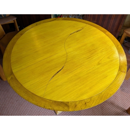 Table ronde à rallonge