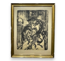 Lithographie "Chevaux" signée ERNI