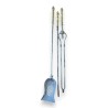 Lot d\'outils de cheminée en bronze et fer