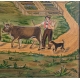 Aquarelle "Montée à l'alpage" signée ZG
