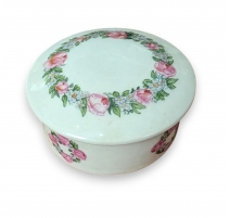 Boite en porcelaine "Roses et Myosotis"