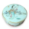Boite ronde en porcelaine \"Femme\"